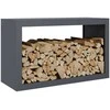Stovas malkoms, antracito spalvos, 100x40x60cm, plienas
