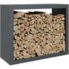 Stovas malkoms, antracito spalvos, 100x40x80cm, plienas