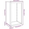 Stovas malkoms, antracito spalvos, 60x40x100cm, plienas