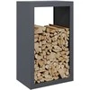 Stovas malkoms, antracito spalvos, 60x40x100cm, plienas