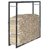 Stovas malkoms, juodos spalvos, 100x25x100cm, plienas