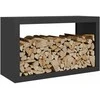 Stovas malkoms, juodos spalvos, 100x40x60cm, plienas