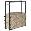 Stovas malkoms, juodos spalvos, 80x25x100cm, plienas