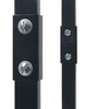 Stovas malkoms, juodos spalvos, 80x25x150cm, plienas