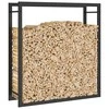 Stovas malkoms, matinės juodos spalvos, 80x28x86cm, plienas
