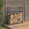 Stovas malkoms, pilkas, 110x35x108,5cm, pušies medienos masyvas