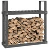 Stovas malkoms, pilkas, 110x35x108,5cm, pušies medienos masyvas