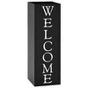 Stovas skėčiams, su užrašu Welcome, plieno, juodas