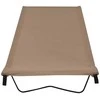 Stovyklavimo gultas, taupe, 180x60x19cm, audinys ir plienas