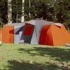 Šeimos palapinė, pilka ir oranžinė, 12 vietų, kupolinė