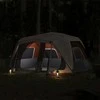 Šeimos palapinė su LED, pilka ir oranžinė, 10 vietų