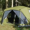Stovyklavimo palapinė, žalia, 10 vietų, tamsinantis audinys