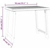 Stovyklavimo stalas, antracito, 79x56x64cm, PP