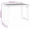 Stovyklavimo stalas, baltas, 79x56x64cm, PP, medienos imitacija