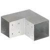 Stulpo sujungimas, 101x101mm, galvanizuotas metalas, L formos