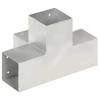 Stulpo sujungimas, 101x101mm, galvanizuotas metalas, X formos