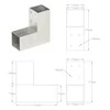 Stulpo sujungimas, 71x71mm, galvanizuotas metalas, L formos