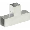 Stulpo sujungimas, 81x81mm, galvanizuotas metalas, T formos
