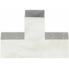Stulpo sujungimas, 81x81mm, galvanizuotas metalas, T formos