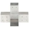 Stulpo sujungimas, 81x81mm, galvanizuotas metalas, X formos
