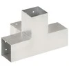 Stulpo sujungimas, 81x81mm, galvanizuotas metalas, X formos