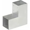 Stulpo sujungimas, 91x91mm, galvanizuotas metalas, L formos