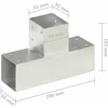 Stulpo sujungimas, 91x91mm, galvanizuotas metalas, T formos