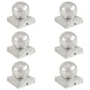 Stulpų dangteliai, 6vnt., 91x91mm, galvanizuotas metalas
