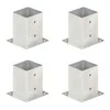Stulpų pagrindai, 4vnt., galvanizuotas metalas, 101mm