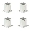 Stulpų pagrindai, 4vnt., galvanizuotas metalas, 91mm