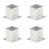 Stulpų pagrindai, 4vnt., galvanizuotas metalas, 121mm