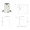 Stulpų pagrindai, 4vnt., galvanizuotas metalas, 71mm