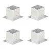 Stulpų pagrindai, 4vnt., galvanizuotas metalas, 141mm