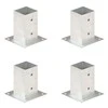 Stulpų pagrindai, 4vnt., galvanizuotas metalas, 81mm