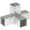 Stulpų sujungimai, 4vnt., 71x71mm, metalas, X formos