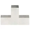 Stulpų sujungimai, 4vnt., 71x71mm, metalas, T formos