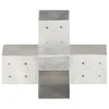 Stulpų sujungimai, 4vnt., 81x81mm, metalas, X formos