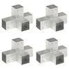 Stulpų sujungimai, 4vnt., 81x81mm, metalas, X formos