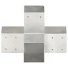 Stulpų sujungimai, 4vnt., 91x91mm, metalas, X formos
