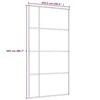 Stumdomos durys, baltos, 102,5x205cm, ESG stiklas ir aliuminis