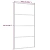Stumdomos durys, baltos, 102,5x205cm, ESG stiklas ir aliuminis