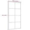 Stumdomos durys, baltos, 102,5x205cm, ESG stiklas ir aliuminis