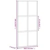 Stumdomos durys, baltos, 102,5x205cm, stiklas ir aliuminis