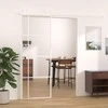 Stumdomos durys, baltos, 76x205cm, ESG stiklas ir aliuminis