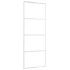 Stumdomos durys, baltos, 76x205cm, ESG stiklas ir aliuminis
