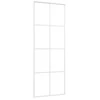 Stumdomos durys, baltos, 76x205cm, ESG stiklas ir aliuminis