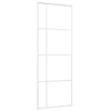 Stumdomos durys, baltos, 76x205cm, ESG stiklas ir aliuminis