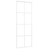 Stumdomos durys, baltos, 76x205cm, ESG stiklas ir aliuminis