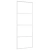 Stumdomos durys, baltos, 76x205cm, ESG stiklas ir aliuminis