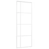 Stumdomos durys, baltos, 76x205cm, ESG stiklas ir aliuminis
